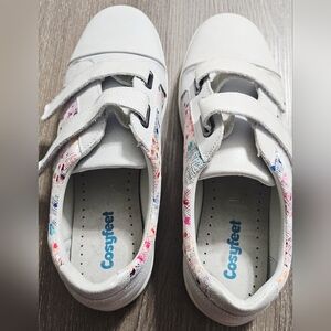 Womens Cosyfeet shoes 2 strap multicolor/white size 9.5